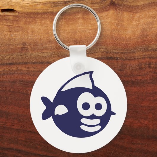 Runder Fisch Schlüsselanhänger (Vorderseite)