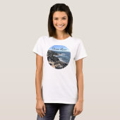 Runder Foto Atlantischer Ozean Felsstrand T-Shirt (Vorne ganz)
