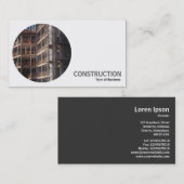 Runder Foto - Baugewerbe Visitenkarte (Vorne/Hinten)