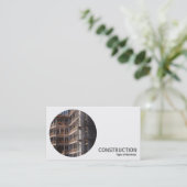 Runder Foto - Baugewerbe Visitenkarte (Stehend Vorderseite)