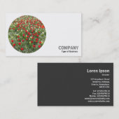 Runder Foto - Blume Visitenkarte (Vorne/Hinten)