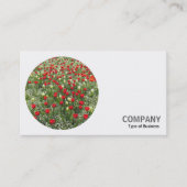Runder Foto - Blume Visitenkarte (Vorderseite)
