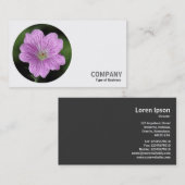 Runder Foto - Geranium Visitenkarte (Vorne/Hinten)