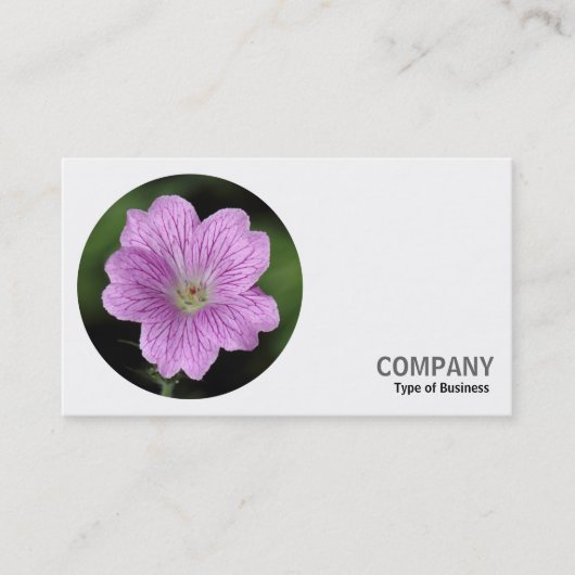 Runder Foto - Geranium Visitenkarte (Vorderseite)
