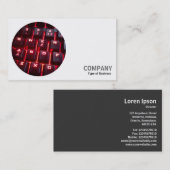 Runder Foto - Leuchtende Tastatur Visitenkarte (Vorne/Hinten)