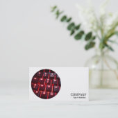 Runder Foto - Leuchtende Tastatur Visitenkarte (Stehend Vorderseite)