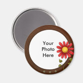 Runder Foto-Magnet Magnet (Vorderseite/Rückseite)
