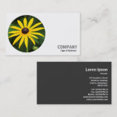 Runder Foto - Rudbeckia hirta Visitenkarte (Vorne/Hinten)