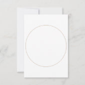 Runder Foto Save the Date Minimalistisch Dankeskarte (Rückseite)