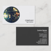 Runder Foto - Spiegelball Visitenkarte (Vorne/Hinten)