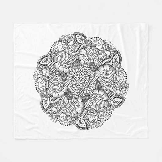 Runder Gekritzel-Entwurf Fleecedecke (Vorderseite (Horizontal))