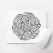 Runder Gekritzel-Entwurf Mousepad (Mit Mouse)