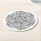 Runder Gekritzel-Entwurf Pappuntersetzer (Angewinkelt)