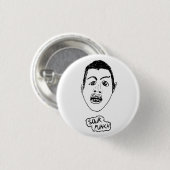 Runder Gesichts-/Logo-Knopf (weiß) Button (Vorne & Hinten)