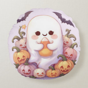 Runder Ghost Halloween Kissen - Niedliche Einricht