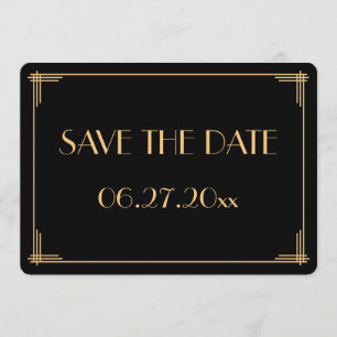 Runder Great Gatsby Art Deco Hochzeit Save The Dat Einladung