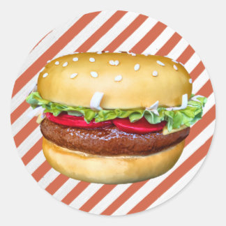 Runder Hamburgerkuchen Aufkleber