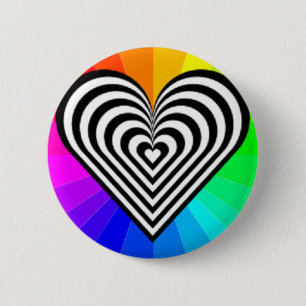 Runder Herz-Knopf Button