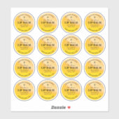Runder Honey Bee Lip Beeswax Balm Labels (Blatt)