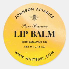 Runder Honey Bee Lip Beeswax Balm Labels Runder Aufkleber