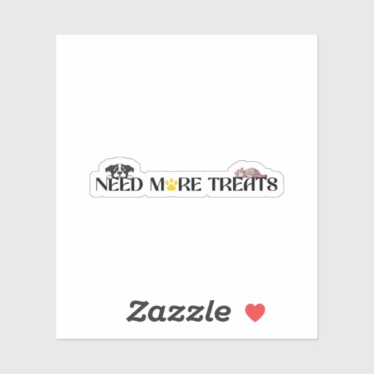 Runder Hundetag Aufkleber (Blatt)