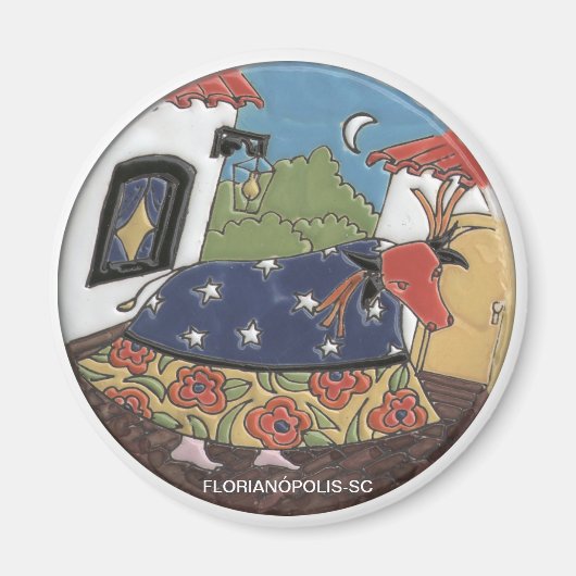 Runder Imam Ochse der Papaya Magnet (Vorne)