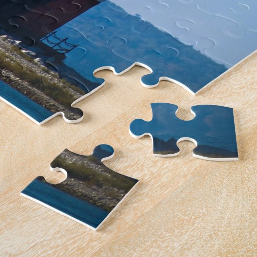 Runder Insel-Leuchtturm Puzzle (Seite)