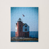 Runder Insel-Leuchtturm Puzzle (Vertikal)