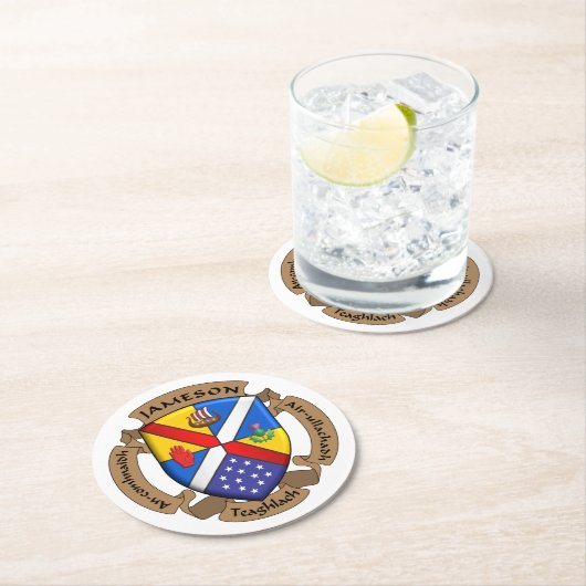 Runder JamFam Coster- 4 Pappuntersetzer (Vor Ort)