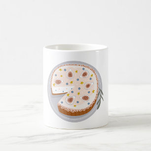 Runder Käsekuchen Kaffeetasse