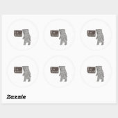 Runder Klebstoff Aufkleber (Blatt)