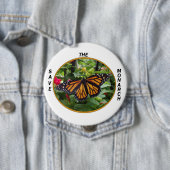 Runder Knopf 4 Zoll, Monarch-Art #5 Button (Beispiel)