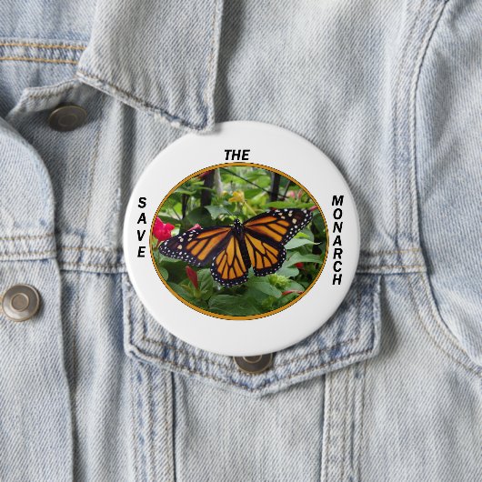 Runder Knopf 4 Zoll, Monarch-Art #5 Button (Beispiel)