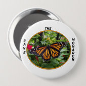 Runder Knopf 4 Zoll, Monarch-Art #5 Button (Vorne & Hinten)