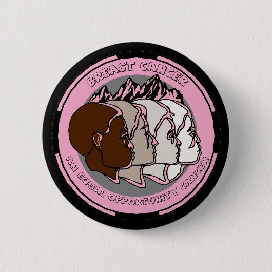 Runder Knopf - Brustkrebs-Bewusstsein Button (Vorderseite)