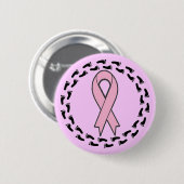 Runder Knopf - Brustkrebs-Weg Button (Vorne & Hinten)