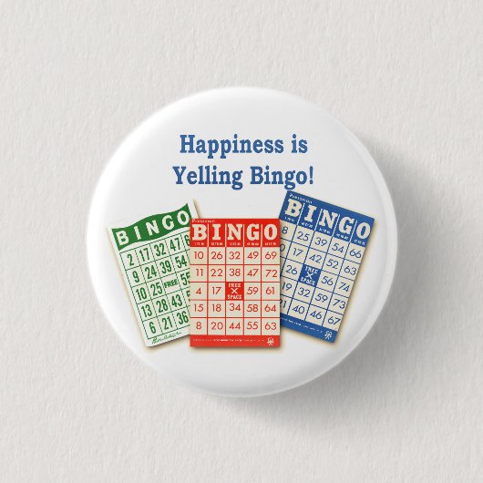 Runder Knopf des Bingo Button (Vorderseite)
