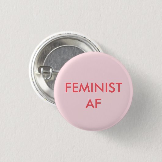 runder Knopf des feministischen Mädchen-Powers Button (Vorne & Hinten)