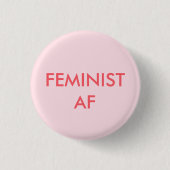 runder Knopf des feministischen Mädchen-Powers Button (Vorderseite)