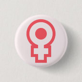 runder Knopf des feministischen Mädchen-Powers Button (Vorderseite)