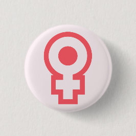 runder Knopf des feministischen Mädchen-Powers Button