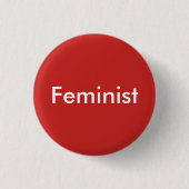 runder Knopf des feministischen Mädchen-Powers Button (Vorderseite)