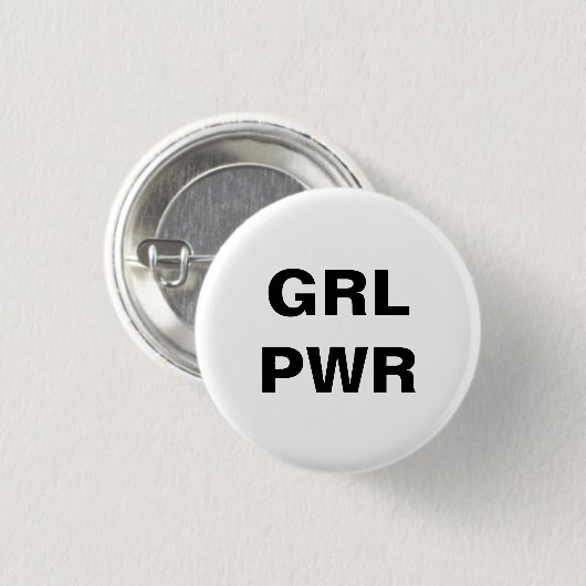 runder Knopf des feministischen Mädchen-Powers Button (Vorne & Hinten)
