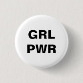 runder Knopf des feministischen Mädchen-Powers Button (Vorderseite)
