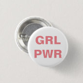 runder Knopf des feministischen Mädchen-Powers Button (Vorne & Hinten)
