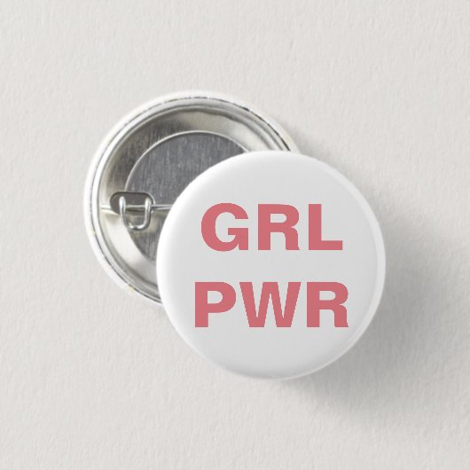 runder Knopf des feministischen Mädchen-Powers Button (Vorne & Hinten)