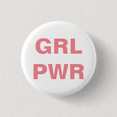 runder Knopf des feministischen Mädchen-Powers Button (Vorderseite)