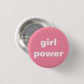 runder Knopf des feministischen Mädchen-Powers Button (Vorne & Hinten)