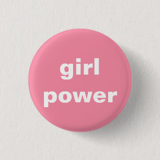runder Knopf des feministischen Mädchen-Powers Button