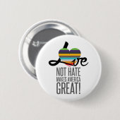 Runder Knopf des Liebe-nicht Hass-(SWM) Button (Vorne & Hinten)